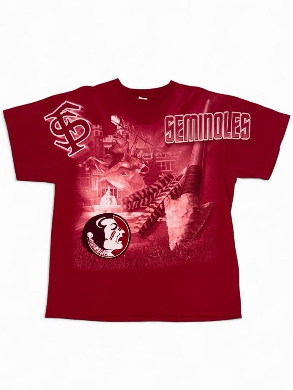 Vintage FSU Florida State University Seminoles AOP t-shirt size large